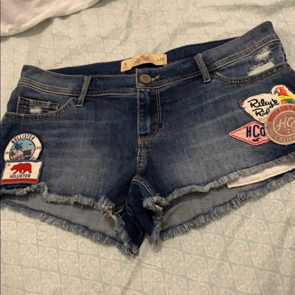 Patched up Hollister shorts.
